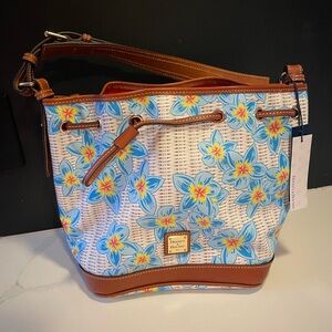 Dooney & Bourke Floral Blue and Brown Women's Bag